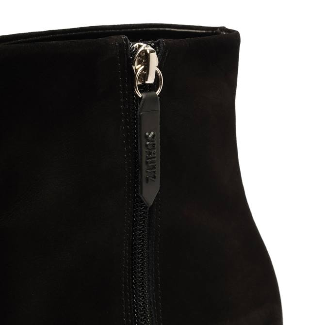 bei Schutz Dolores Plateau-Stiefelette aus Nubukleder Schwarz D60T182