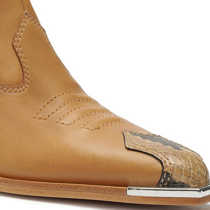 bei Schutz Eastwood Atanado-Lederstiefelette Nude-Karamell D60T840