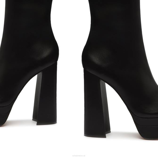 bei Schutz Elysee-Plateau-Stiefel Schwarz D60T175