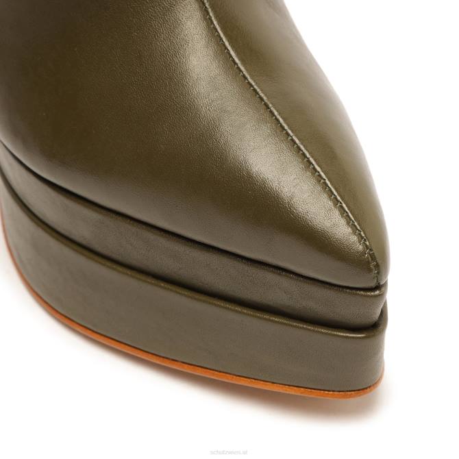 bei Schutz Elysee Up Lederstiefel Militärgrün D60T674