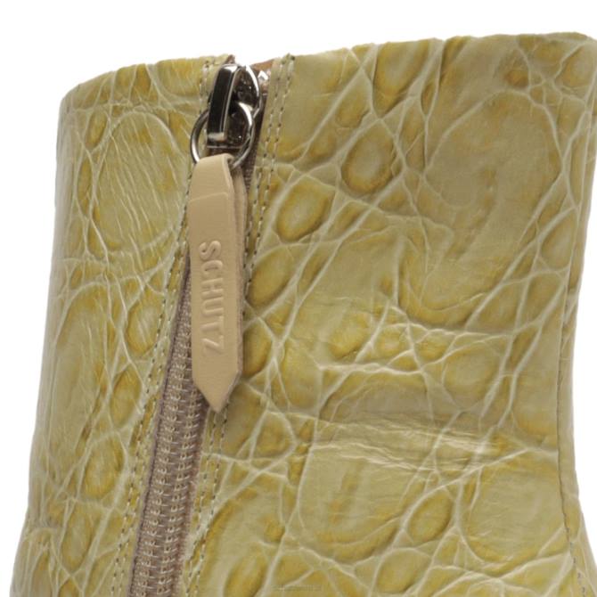 bei Schutz Gwendoline-Stiefelette aus Leder mit Krokodilprägung Mandelbuff D60T862