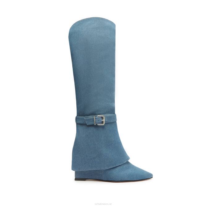 bei Schutz Jorian Up lässiger Nappa- und Denim-Stiefel blaue und sommerliche Jeans D60T745