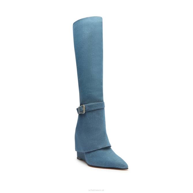 bei Schutz Jorian Up lässiger Nappa- und Denim-Stiefel blaue und sommerliche Jeans D60T745