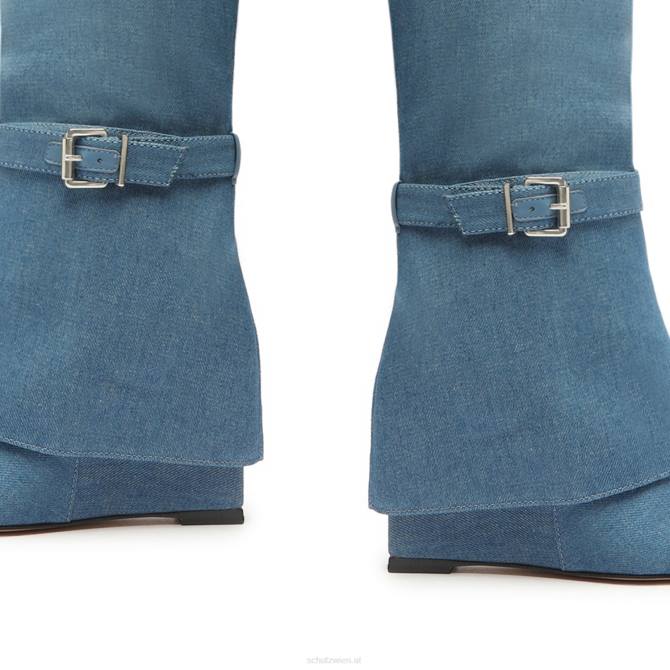 bei Schutz Jorian Up lässiger Nappa- und Denim-Stiefel blaue und sommerliche Jeans D60T745