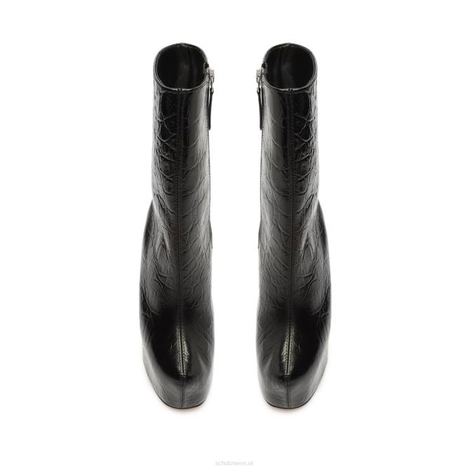 bei Schutz Leighton-Stiefelette aus Leder mit Krokodilprägung Schwarz D60T859