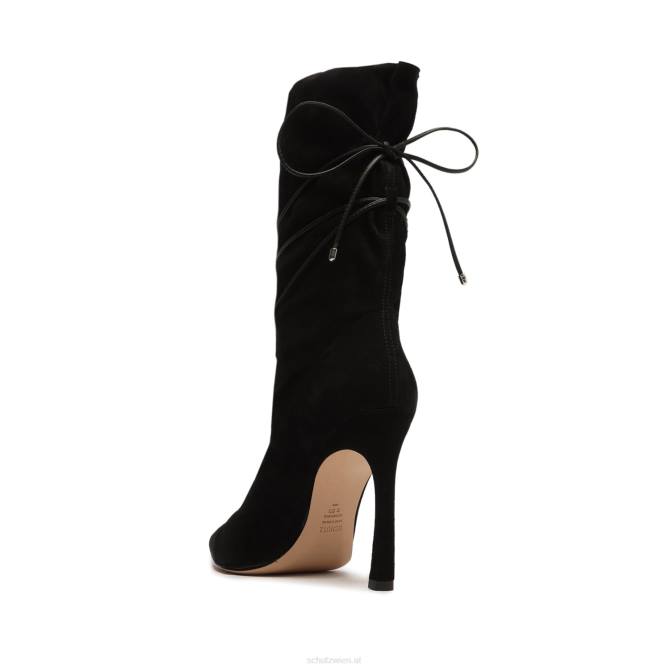 bei Schutz Mah-Wildlederstiefel Schwarz D60T814