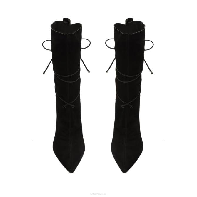 bei Schutz Mah-Wildlederstiefel Schwarz D60T814