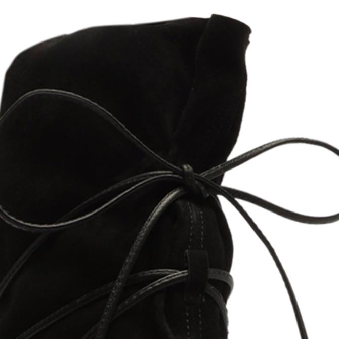 bei Schutz Mah-Wildlederstiefel Schwarz D60T814