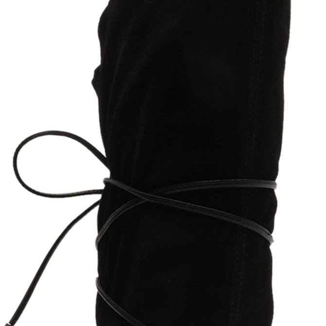 bei Schutz Mah-Wildlederstiefel Schwarz D60T814