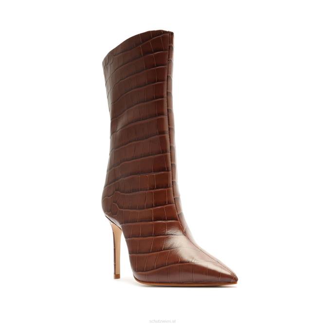 bei Schutz Mary-Stiefelette aus Leder mit Krokodilprägung neuer Cognac D60T900