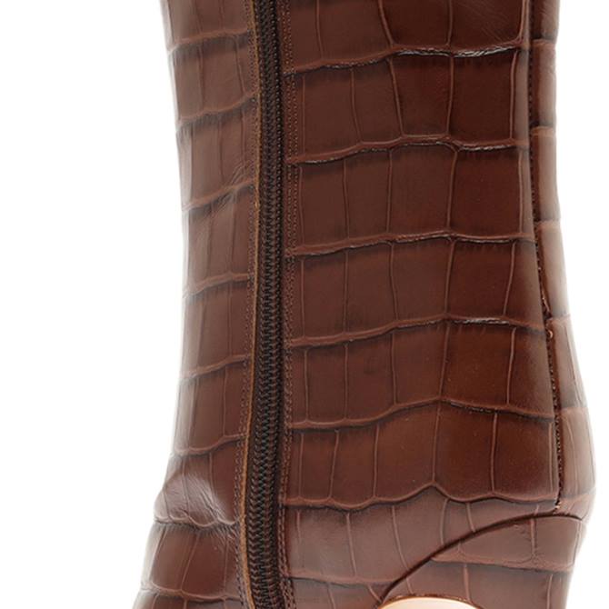 bei Schutz Mary-Stiefelette aus Leder mit Krokodilprägung neuer Cognac D60T900
