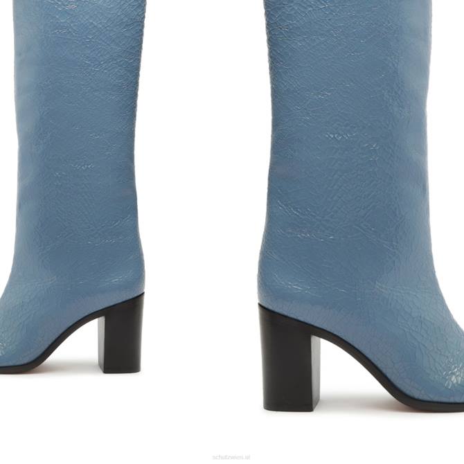 bei Schutz Maryana-Block-Stiefel aus knisterndem Leder Sommerjeans D60T789