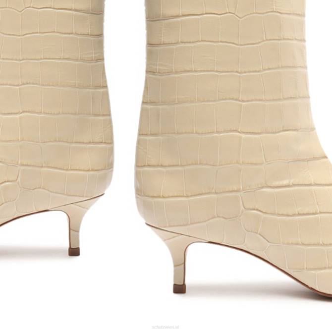 bei Schutz Maryana Lo Stiefel aus Leder mit Krokodilprägung Mandelbuff D60T731
