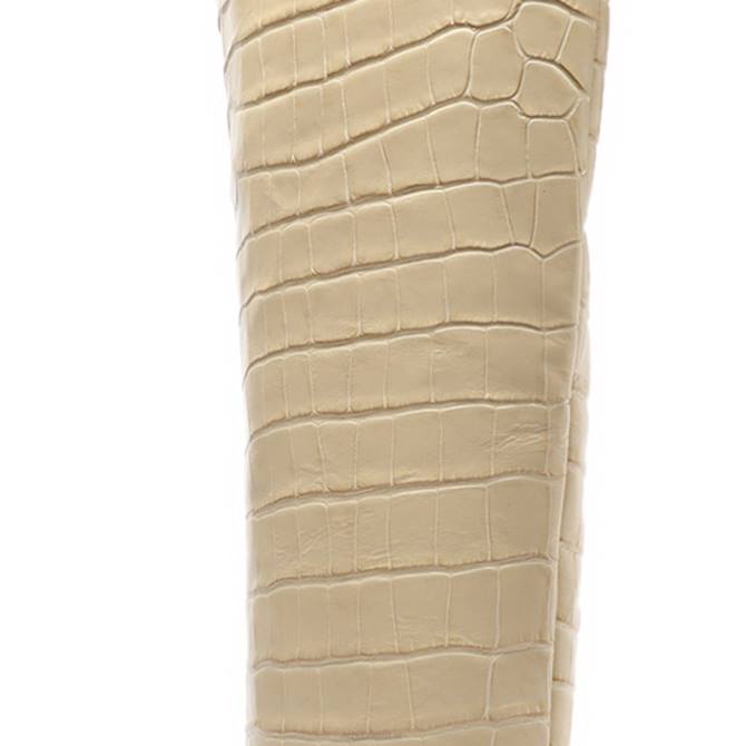 bei Schutz Maryana Lo Stiefel aus Leder mit Krokodilprägung Mandelbuff D60T731