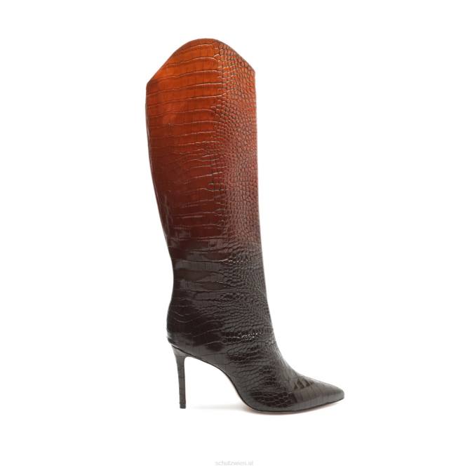bei Schutz Maryana lässiger Lederstiefel Rotbraun D60T797
