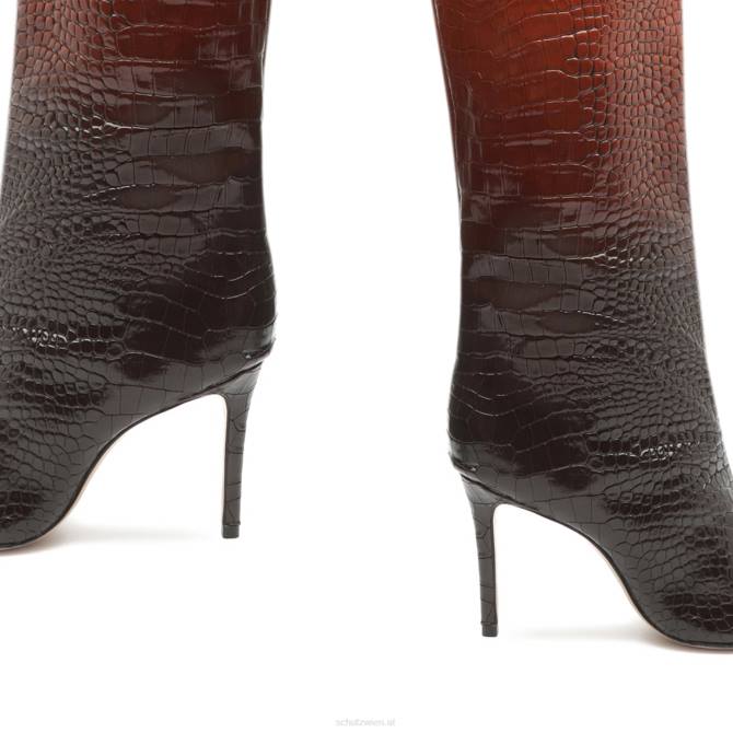 bei Schutz Maryana lässiger Lederstiefel Rotbraun D60T797