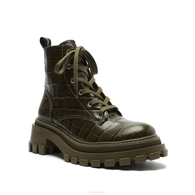 bei Schutz Orly-Stiefelette aus Leder mit Krokodilprägung Militärgrün D60T911