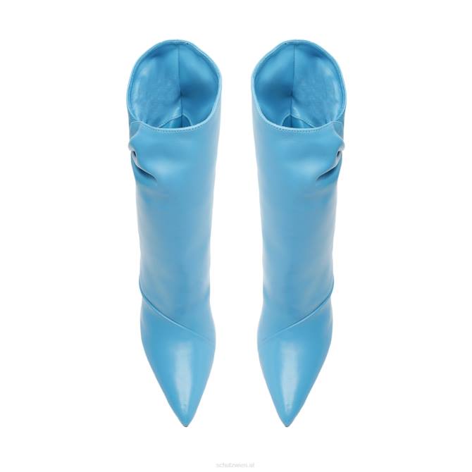 bei Schutz Sidonie-Lederstiefelette in der Mitte der Wade Zitronenblau D60T876