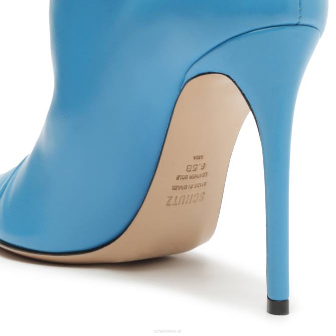 bei Schutz Sidonie-Lederstiefelette in der Mitte der Wade Zitronenblau D60T876