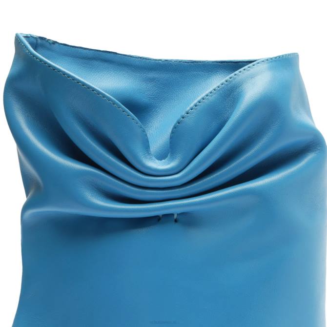 bei Schutz Sidonie-Lederstiefelette in der Mitte der Wade Zitronenblau D60T876