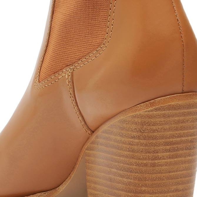 bei Schutz Springsteen-Lederstiefelette Karamell D60T845