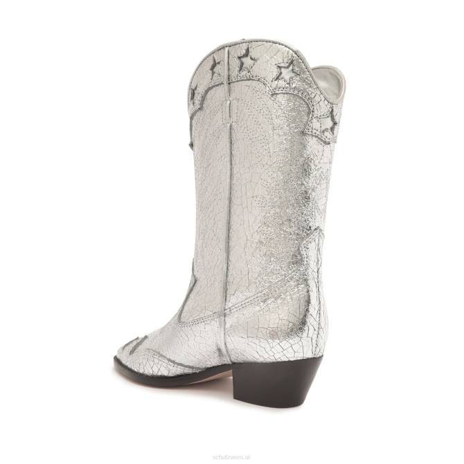 bei Schutz Stiefelette aus Metallic-Leder von Cicera Silber D60T888