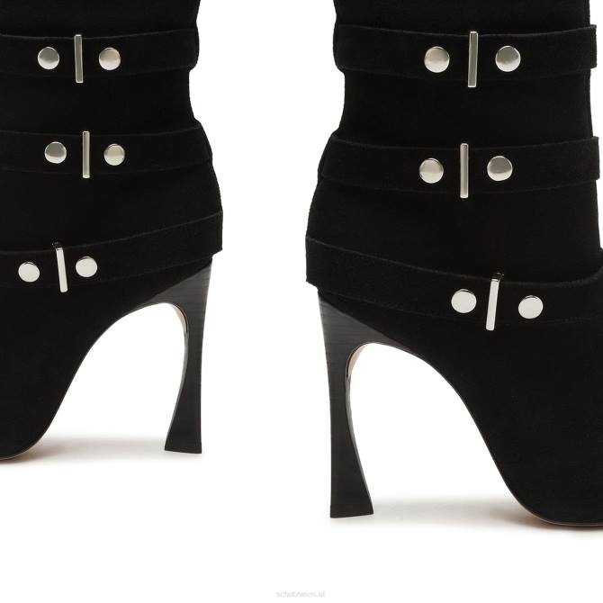 bei Schutz Stiefelette aus Nyle-Rindswildleder Schwarz D60T851