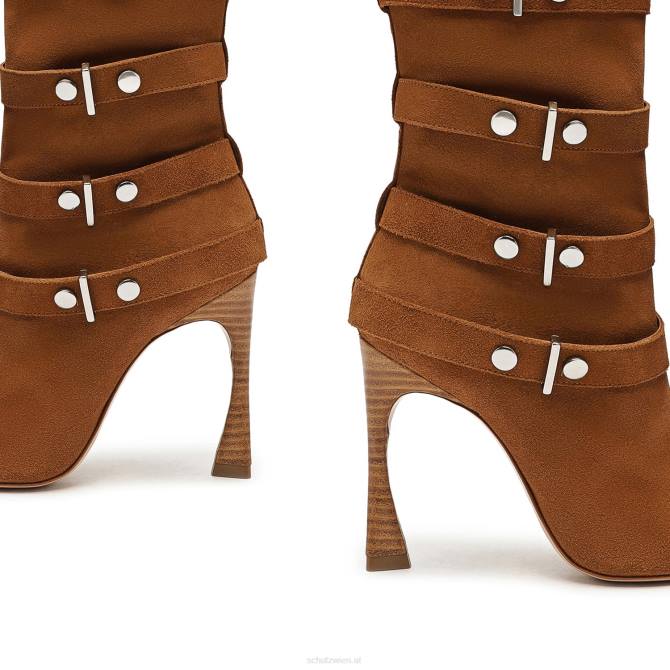 bei Schutz Stiefelette aus Nyle-Rindswildleder braun D60T850