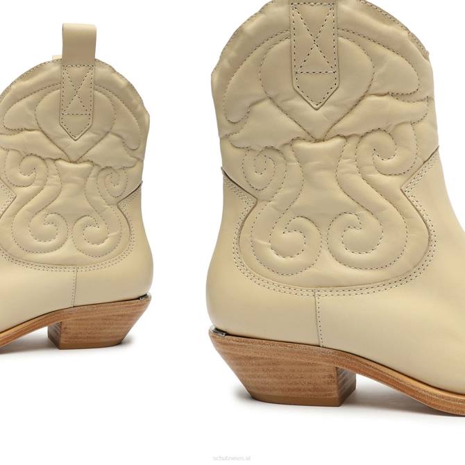 bei Schutz Zachy-Lederstiefelette Eierschale D60T903