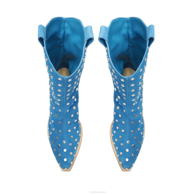bei Schutz Zachy-Nieten-Stiefelette aus Wildleder Zitronenblau D60T189