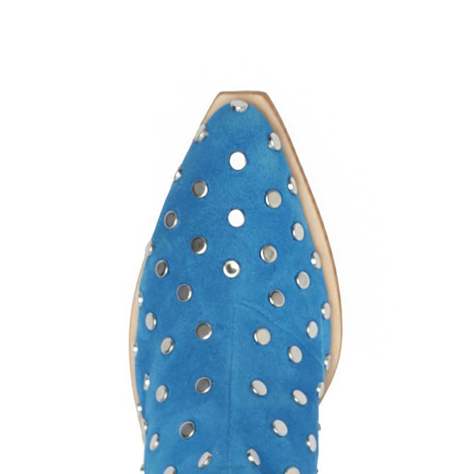 bei Schutz Zachy-Nieten-Stiefelette aus Wildleder Zitronenblau D60T189