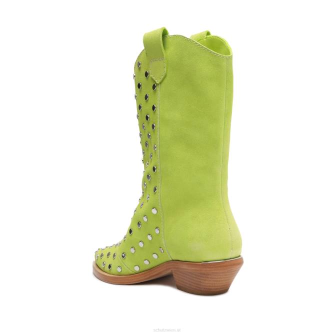 bei Schutz Zachy-Nieten-Stiefelette aus Wildleder frische Limette D60T188