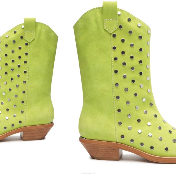 bei Schutz Zachy-Nieten-Stiefelette aus Wildleder frische Limette D60T188