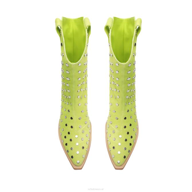 bei Schutz Zachy-Nieten-Stiefelette aus Wildleder frische Limette D60T188