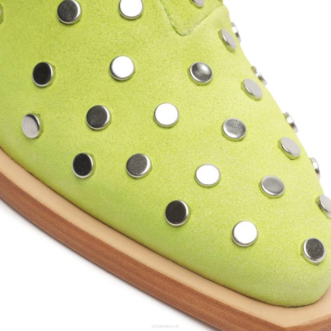 bei Schutz Zachy-Nieten-Stiefelette aus Wildleder frische Limette D60T188