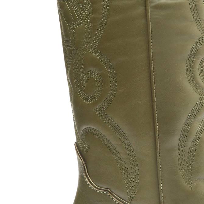 bei Schutz Zachy Up Lederstiefel Militärgrün D60T779