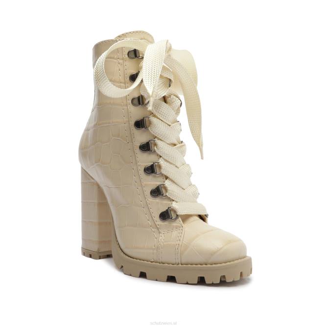 bei Schutz Zhara-Stiefelette aus Leder mit Krokodilprägung Eierschale D60T154