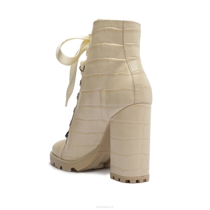 bei Schutz Zhara-Stiefelette aus Leder mit Krokodilprägung Eierschale D60T154