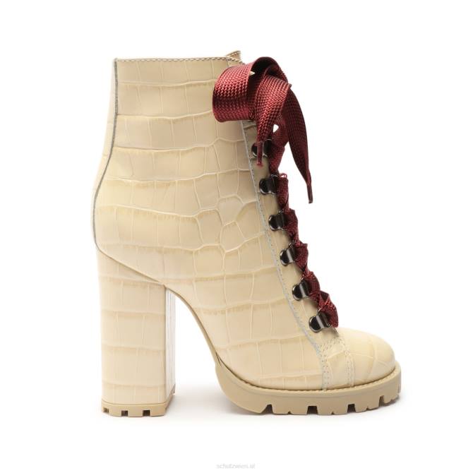 bei Schutz Zhara-Stiefelette aus Leder mit Krokodilprägung Eierschale D60T154