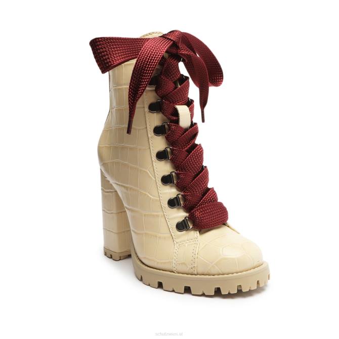 bei Schutz Zhara-Stiefelette aus Leder mit Krokodilprägung Eierschale D60T154