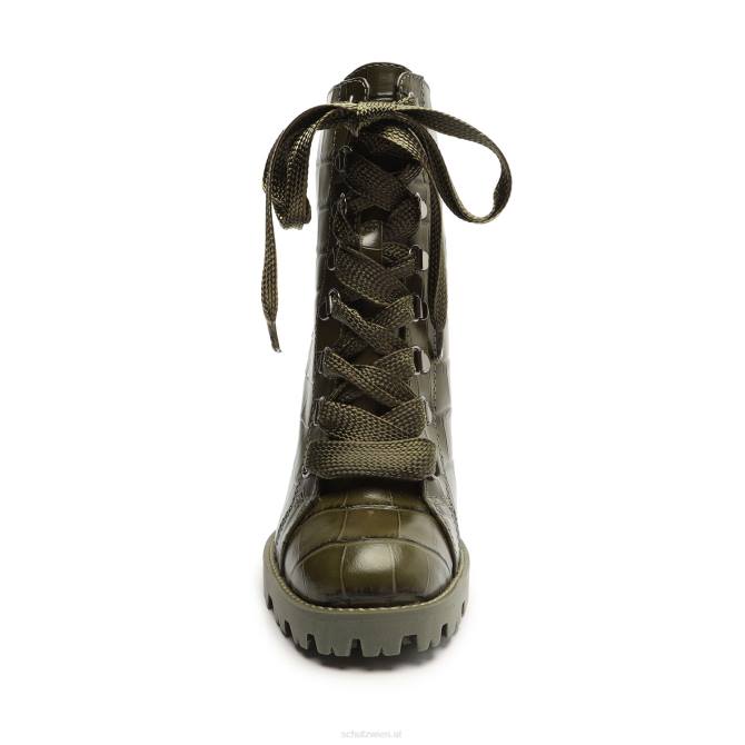 bei Schutz Zhara-Stiefelette aus Leder mit Krokodilprägung Militärgrün D60T150