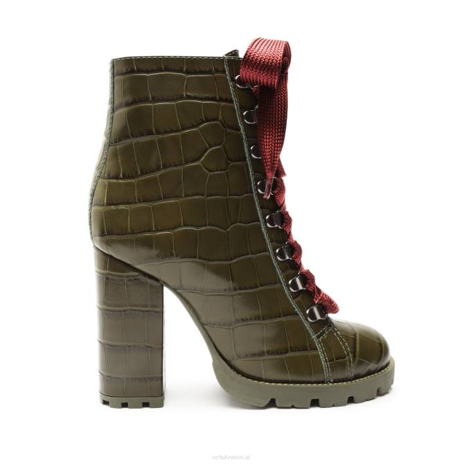 bei Schutz Zhara-Stiefelette aus Leder mit Krokodilprägung Militärgrün D60T150